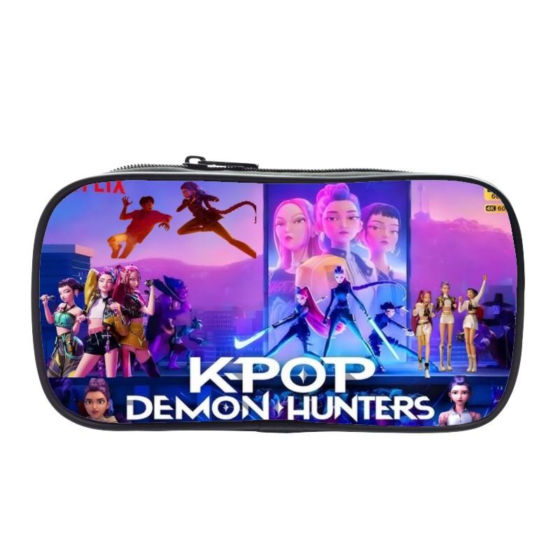 New Printed Witch Huntrix Kpop Student Pencil Bag Kpop Storage Stationery Bag Pencil Bag Men and Women