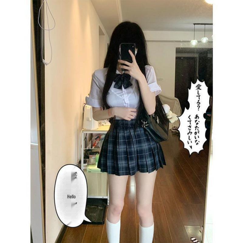 Női Karcsúsított Hosszú Ujjú Fehér JK Egyenruha Ing, Főiskolai Stílus Tavaszra/Nyárra