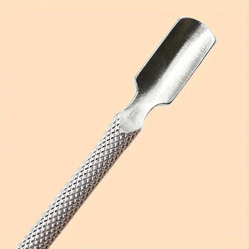 Ergonomic Stainless Steel Cuticle Pusher - Professional Manicure Tool for Easy Cuticle Removal - Durable Nail Art Essential for