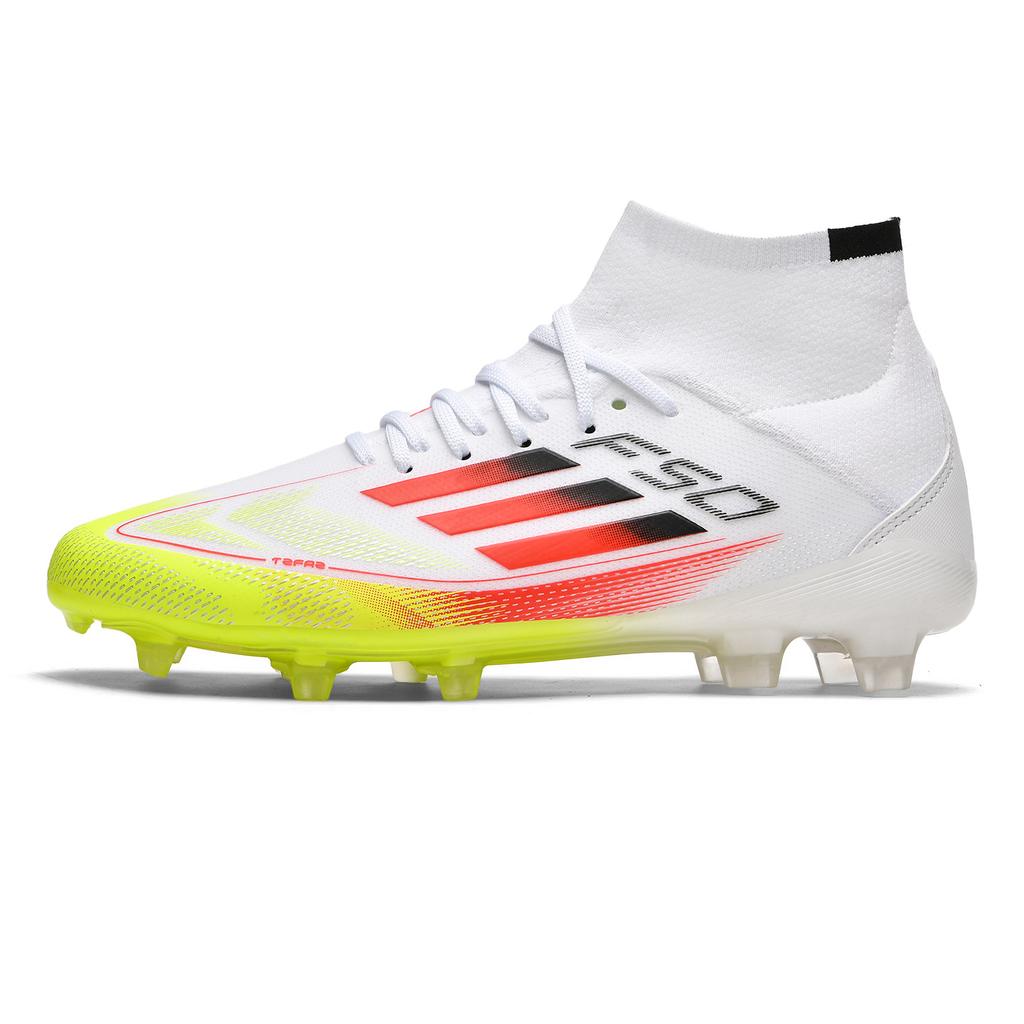 F50 נעלי כדורגל מידה גדולה נוער נעליים עם פקקים סטודנטים מונעות החלקה עמידות בפני שחיקה נעלי כדורגל לאימון מקצועי שיער