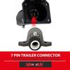 NEW SUN® Superior 7 Pin Trailer Plug, RV-Style 7 Way Flat Blade Connector Made By Cooper & Silver Color Plated, Heavy-Duty, Weatherproof & Anti-Rust