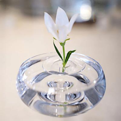 Flytande Blomstjälkhållare Klar Flytande Blomsterarrangemangshållare Dynamisk Rotation Blomhållarskål för Akvarier Bordsdekor