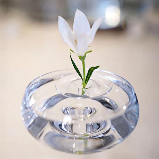 Floating Flower Stem Holder Clear Floating Floral Arrangement Holder Dynamic Rotation