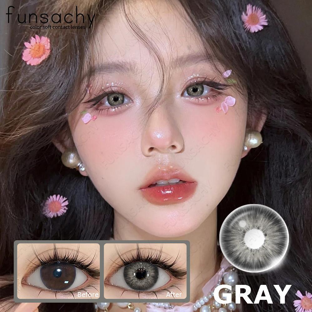FUNSACHY 1 Pair Fashion Colored Contact Lenses Korean Brown Contact Lenses High Quality Natural Cosmetic Pupils Lenses Annual