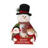 Christmas Dolls Decoration Short Plush Printe Santa Claus Snowman Doll for Christmas Tree Ornaments Figurin Room Decor Gift