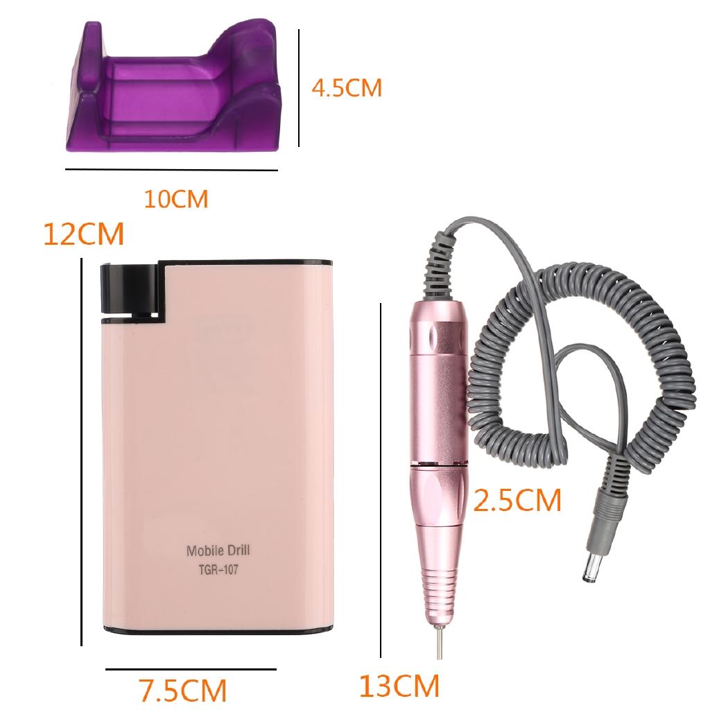 Perceuse à ongles portable rechargeable 30 000 tr/min, machine de manucure, lime à ongles électrique, outils pour nail art, ensemble pour forets à ongles