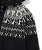 Knitted Nordic Melody Hoodie Cardigan Black