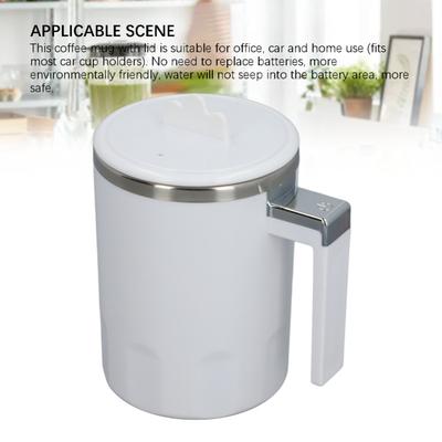 Tasse à café auto-mélangeante en acier inoxydable rechargeable automatique magnétique avec couvercle pour mélanger le café