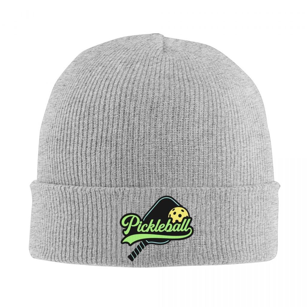 Pickleball Warm Knitted Cap Fashion Bonnet Hat Autumn Winter Outdoor Beanies Hats for Men Women Adult