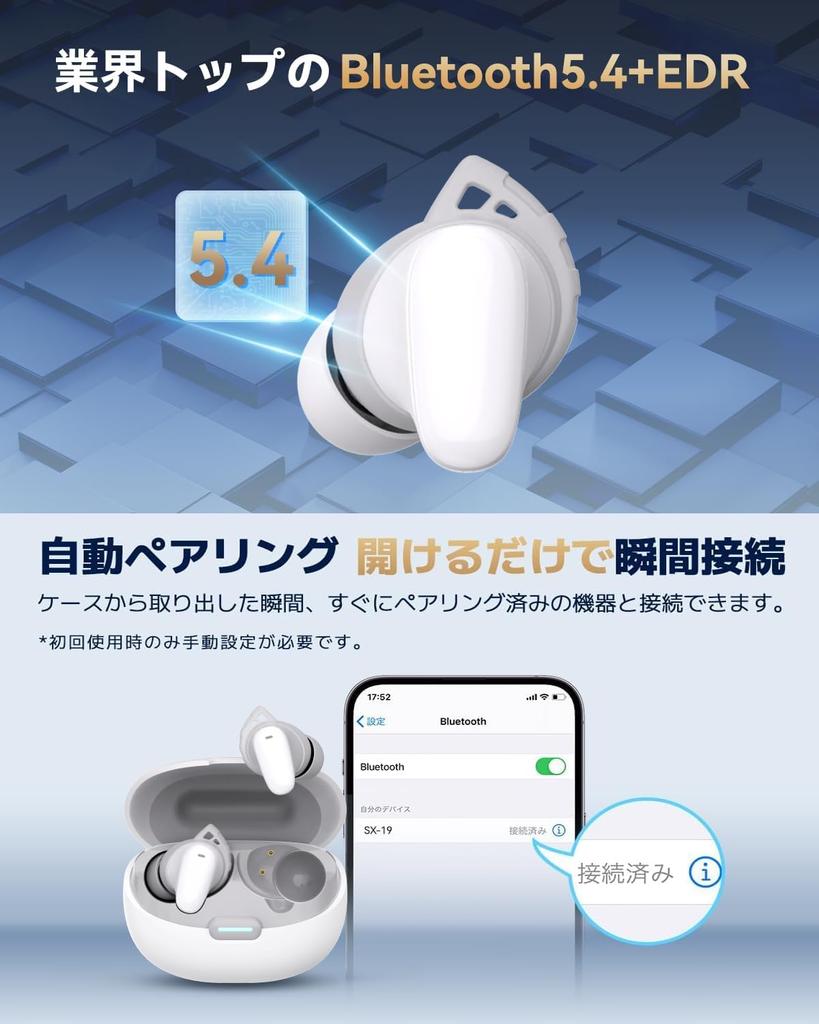 Bluetooth Wireless Earbuds with 6 Silicone AI Smart ENC Call Noise IPX7 Up To 65 Hours of 2025 Latest Bluetooth HIFI Sound Low Latency Instant