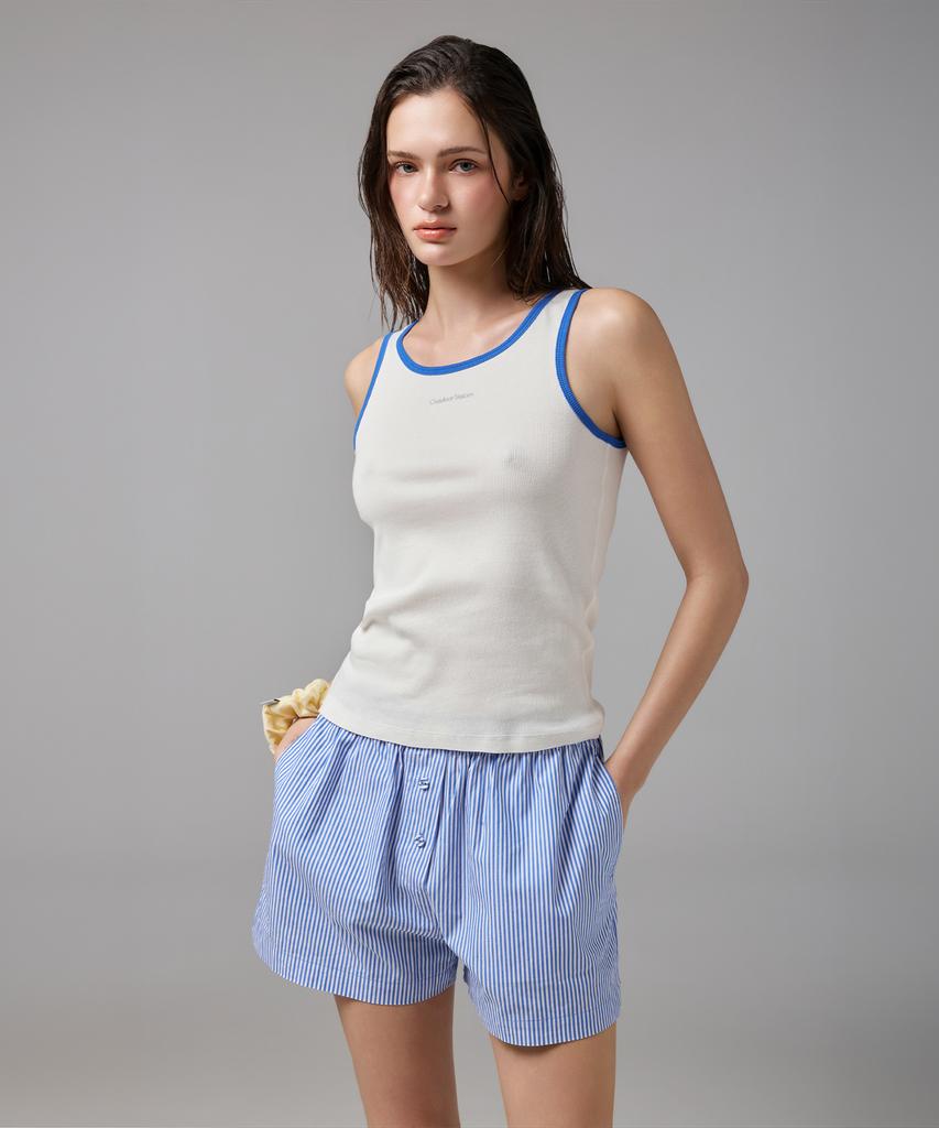 Ausdoeoboiseu (W)Stripe Comfort Boxer Shorts (Blue)