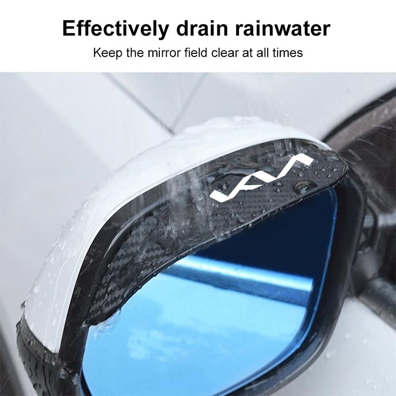 2Pcs Car Logo Rearview Mirror Rain Eyebrow Stickers Accessories For Kia Morning Picanto Ray Sorento XCeed Soul Cerato Venga Cade
