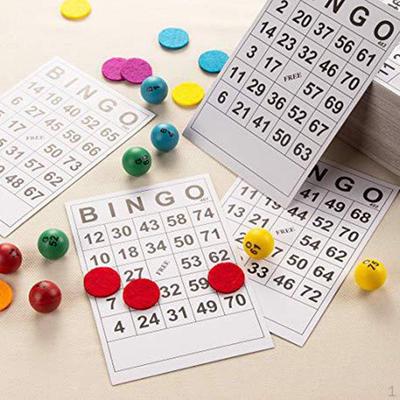 BINGO karty Jednotlivé 120 listů Jednorázové Bez opakování