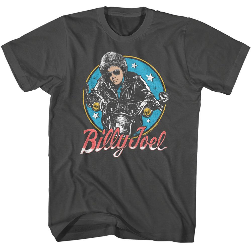 Billy Joel Riding Motorcycle Circle Photo Stars Men s T Shirt Rock Music Merch Unisex T-Shirt XXXXL