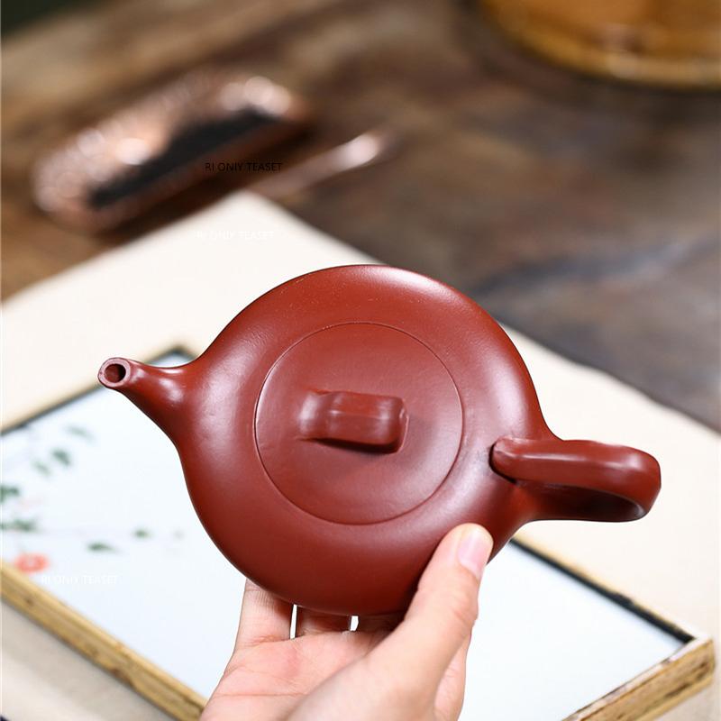 180ml Chinesische Yixing Lila Ton Teekanne Traditionell Handgefertigt Zisha Teekanne Schöne Kanne Rohmaterial Dahongpao Teegeschirr Teezeremonie