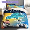 Off Campus Cartoon Couple Character Print 3 Pieces Duvet Cover Set Hockey Romance Theme Bedding Bedroom Home Decor Without Pillow Core