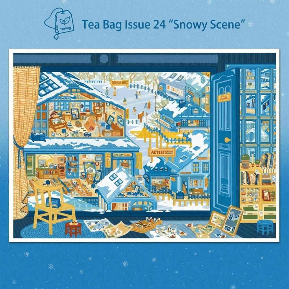 

1 Set Winter Winter Snow Scene Stickers Creative DIY Sticker Kawaii Landscape Stickers Gift Style1