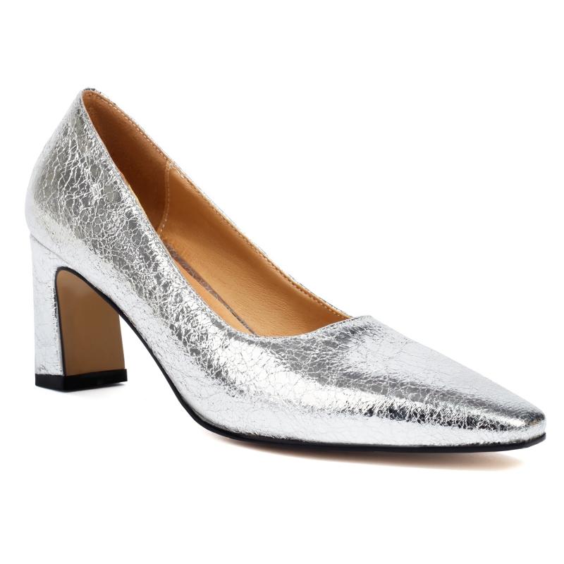 Luxury Medium Heels Pumps Shoes Woman Elegant Gold Silver Pink 2024 New Trends Party Office Wedding Shoes Female Dress Pumps