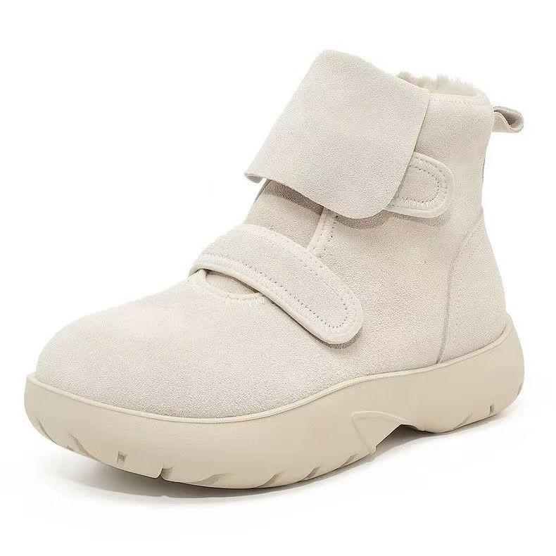 

Snow boots women s winter new waterproof short boots anti-velvet leather thick-soled velvet thickened cotton shoes female students 40