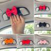 Car Roof Armrest Covers Soft Suede Protective Cover Car Roof Handle Cover Auto Interior Cute Bow Tie Car Accessories Interior