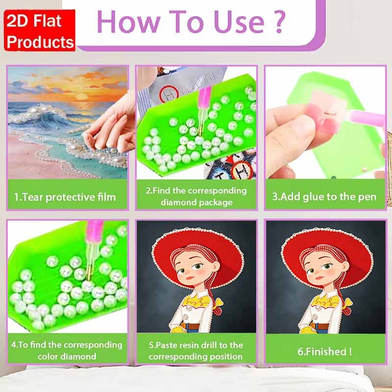 Disney Pearl Painting Toy Story Trish Handmade DIY Pearl Gemstone Painting Pictures Crafts Special Shape Home Wall Decoration