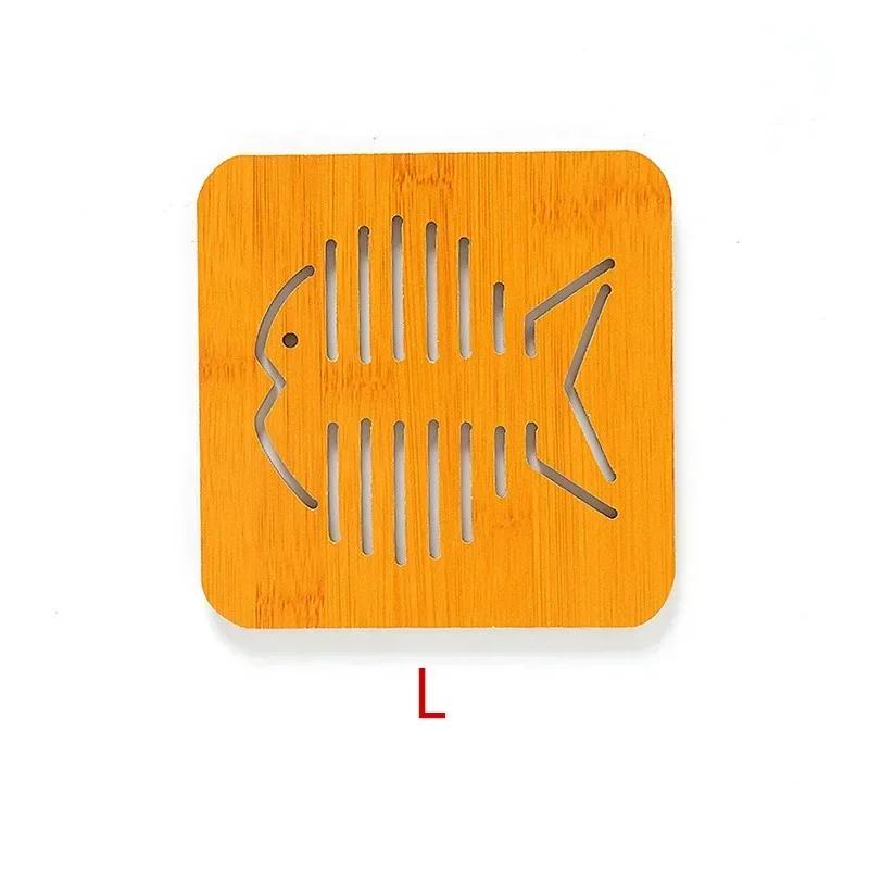 New Kitchen Portable Bamboo Material Insulation Table Mat Windmill Fish Bone Perfect For A Coffee Table In The Living Room