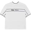FILA Emerald Soft Comfortable Loose Two-Piece Short Sleeve Knit Set Women tops Cloud-White F11W434106F-WT