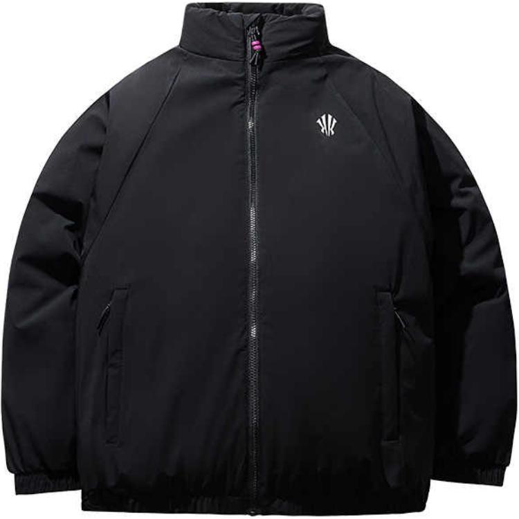 

Anta Unisex NY Embroidered Stand Collar Warm Puffer Jacket Black 172441908-3 S