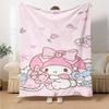 1 adet My Melody Hello Kitty battaniye Hafif Flanel Atkı Kanepe Yatak Seyahat Kamp Oturma Odası Ofis Koltuk Sandalye için
