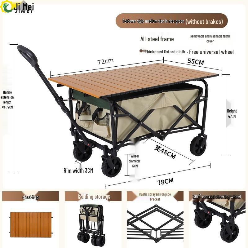 Jimei Foldable Outdoor Camping Utility Wagon