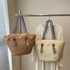 New cute ball straw bag fashion seaside vacation wind tote woven bag large capacity beach bag