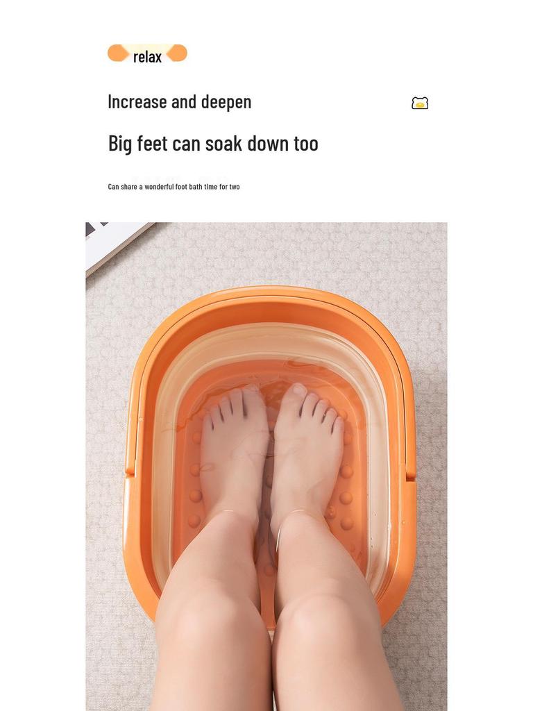 Zusammenklappbares Fußbadbecken mit Massage-Design und tiefem, platzsparendem Eimer zum Einweichen