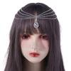 Headwear Rhinestone Head Chain Water Drop Boho Headband Luxury Forehead Chain  Party