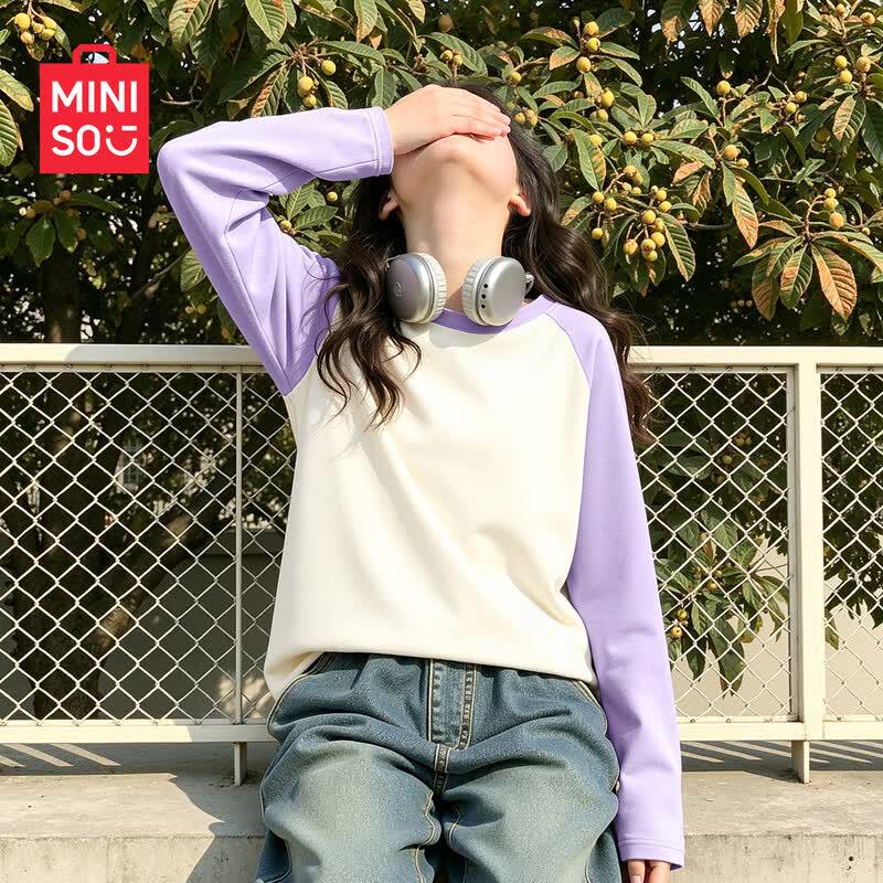 Miniso Kids' Pure Cotton Long Sleeve T-Shirt