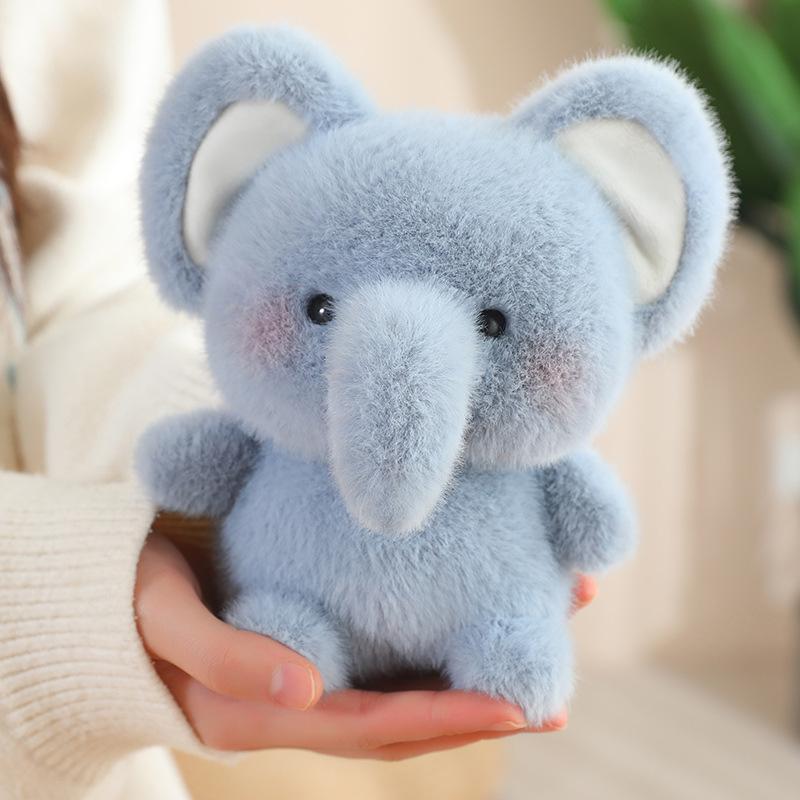 Table companion doll plush toy doll cute baby elephant animal doll table ornament children's learning companion gift