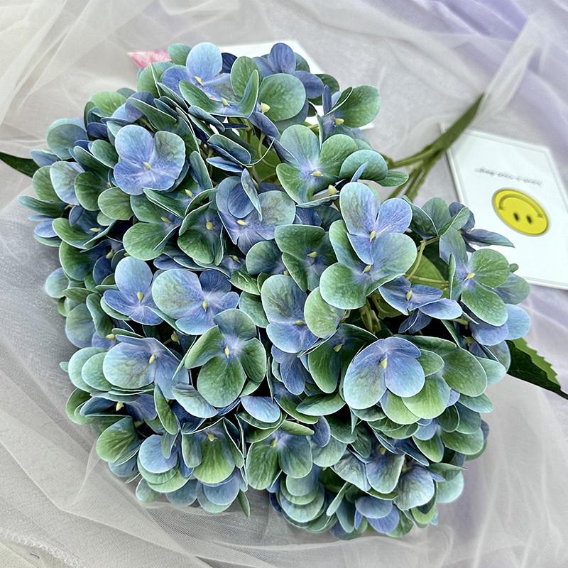 Elegant Hydrangea Artificial Flower Set With Silk Fabric For Home Decor And Wedding Arrangements