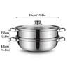 Stainless Steel Single/Double-Layer Steamer Basket Strainer Pot Steaming Grid Thickened Generic Food Steam Rack Home Cooking