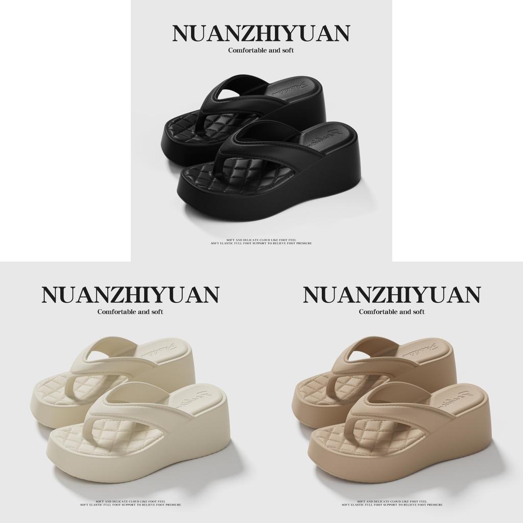 Eva Platform Flip Flops For Women With Thick Sole And Nonslip Design For Summer Casual Wear