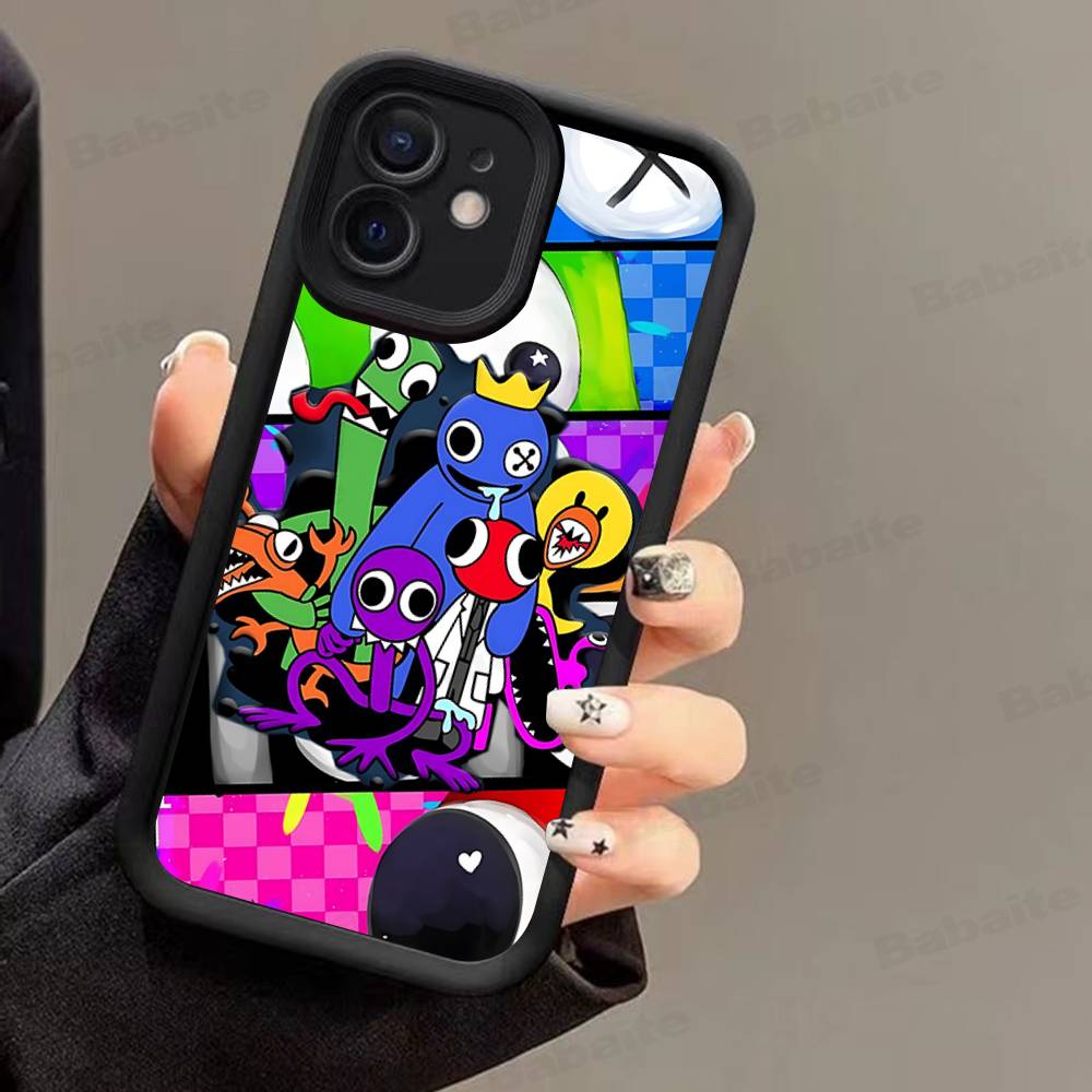 Cartoon R-Rainbow Friends Phone Case For IPhone 17 16 15 14 13 12 11 Pro Max Plus MINI Soft Cover