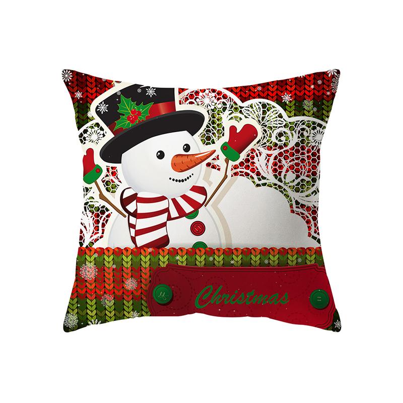 Christmas Tree Christmas Theme Decoration Printing Pattern Cushion Cover Home Living Room Sofa Decoration Pillow Pillow Cover