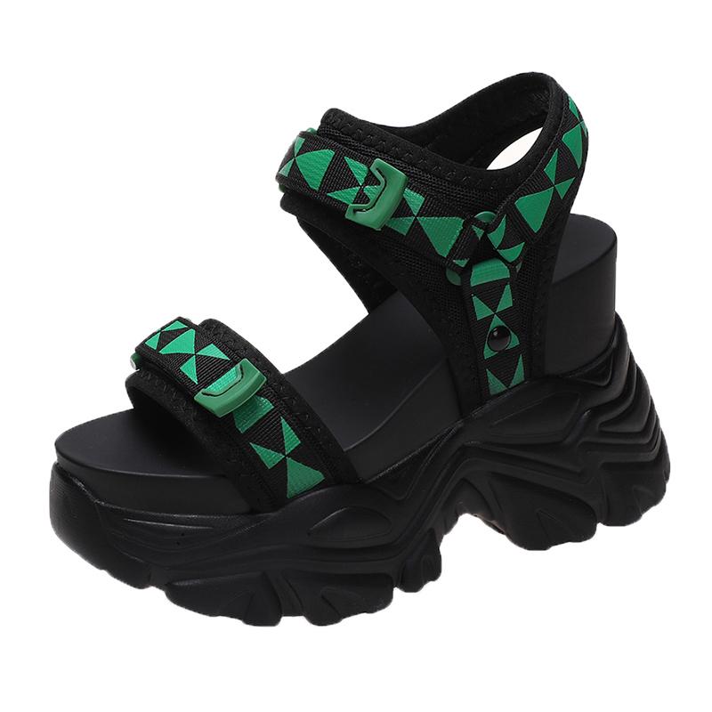 Fashion 10.5CM Summer Women Platform Sandals Open Toe Wedges High Heels Thick Bottom Beach Shoes Woman Casual Comfort Chunky Sandalias