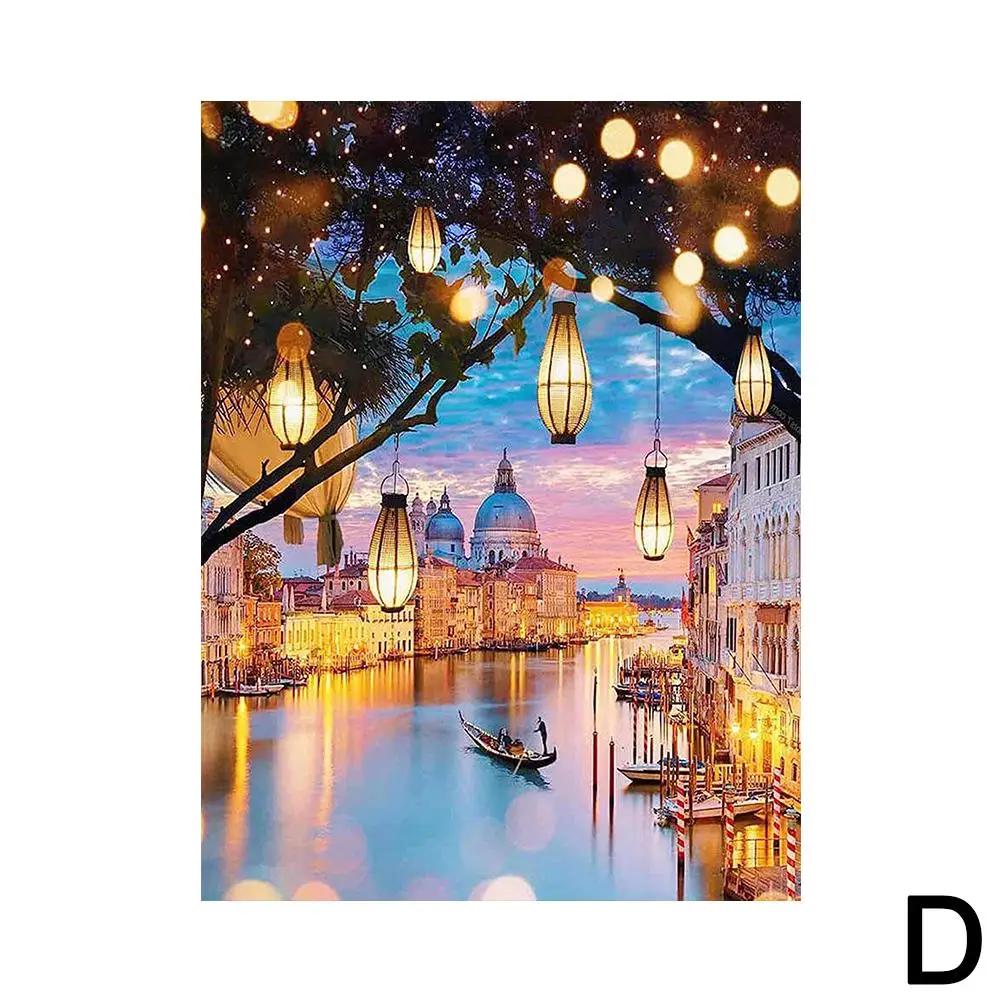 DIY Moonlight Diamond Art Dream Cat Diamond Art Kit For Living Room Fantasy Decoration Hanging Full Drill Scenery Painting Z7D3
