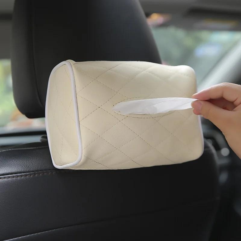 Bathroom Car Room PU Leather Tissue Box Napkin Holder Auto Paper Cover Case Organizer Towel