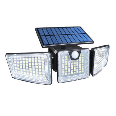 Solar Super Bright LED Sensor Wall Light Outdoor Patio Triple Wall Light IP65 Waterproof Adjustable