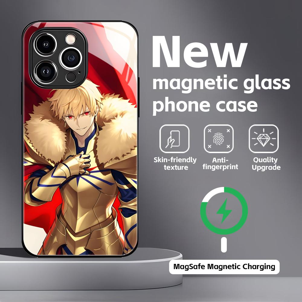 Fate strange Fake Phone Case For iPhone17 16 15 14 13 12 11 X XR XS 8 Plus Mini Pro Max Glass Magnetic Case