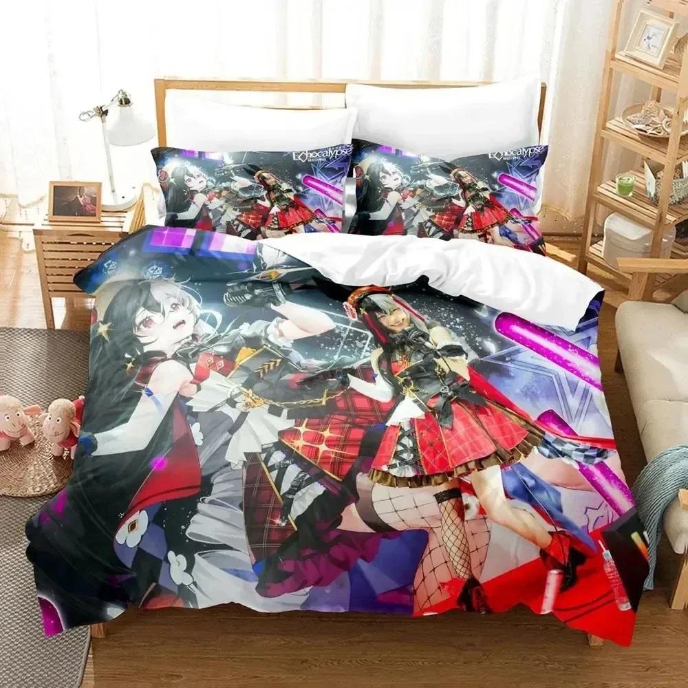Anime Echocalypse Game Printed Bed Set Duvet Cover Pillowcase Bedding Set Bed Linen Sheet Quilt Cover Full Queen King Size
