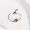 Exquisite Link Chain Ring Colored Pull-out Chain Ring Stackable Rings Adjustable Charm Ring  Gift