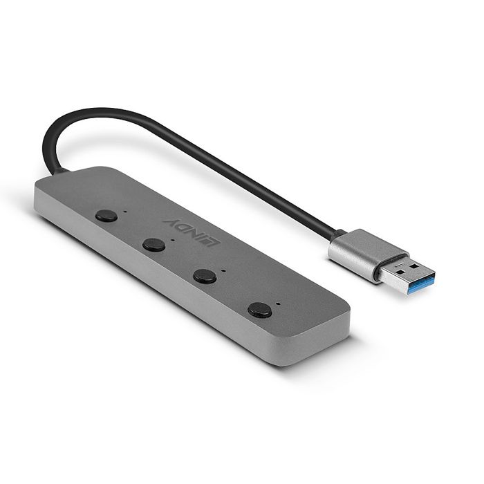 LINDY Hub USB 3.0 4 Ports Argent