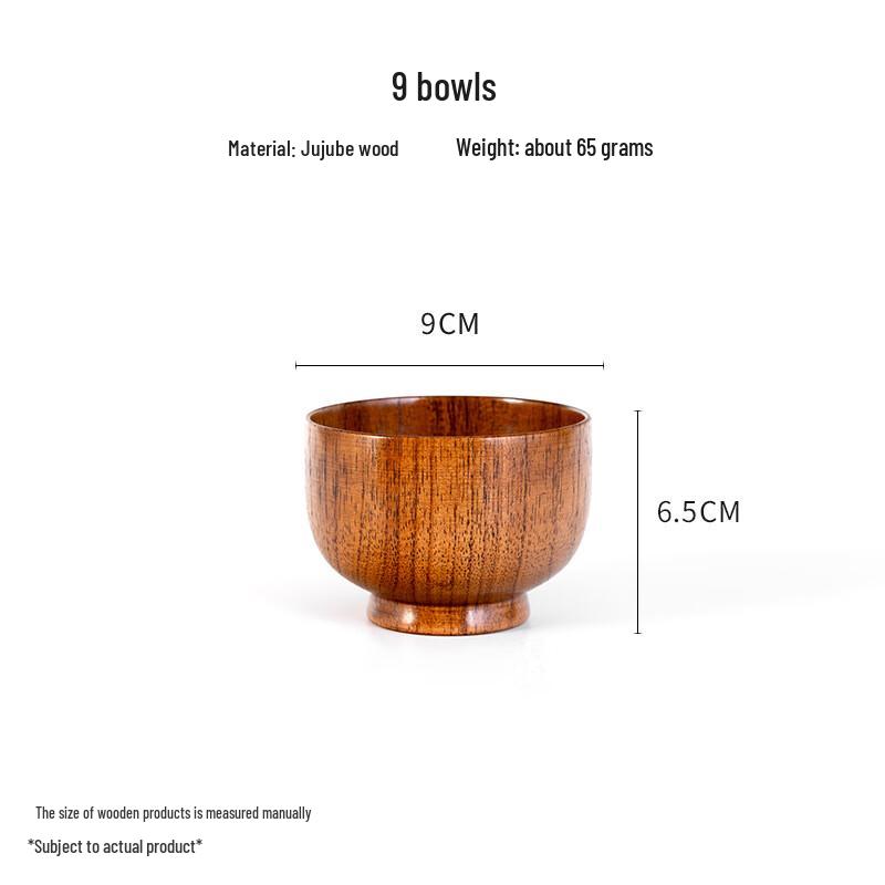

ZISIZ Natural Jujube Wood Bowls