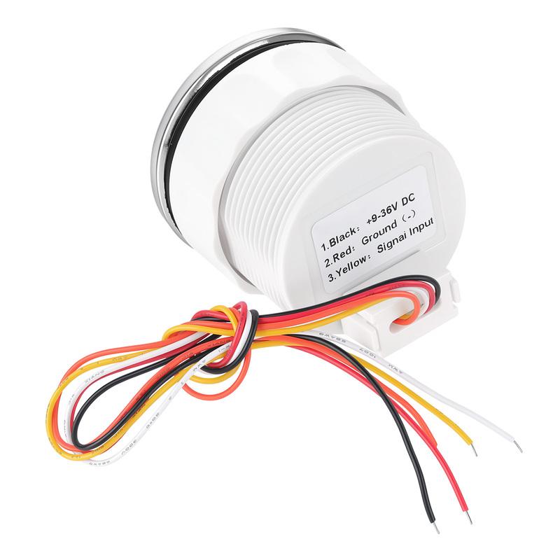 52mm Fuel Level Gauge 0-190ohm Signal 2" with Red Colors Backlights for Car Truck Vessels 0-190 ohm Oil Level Sensor